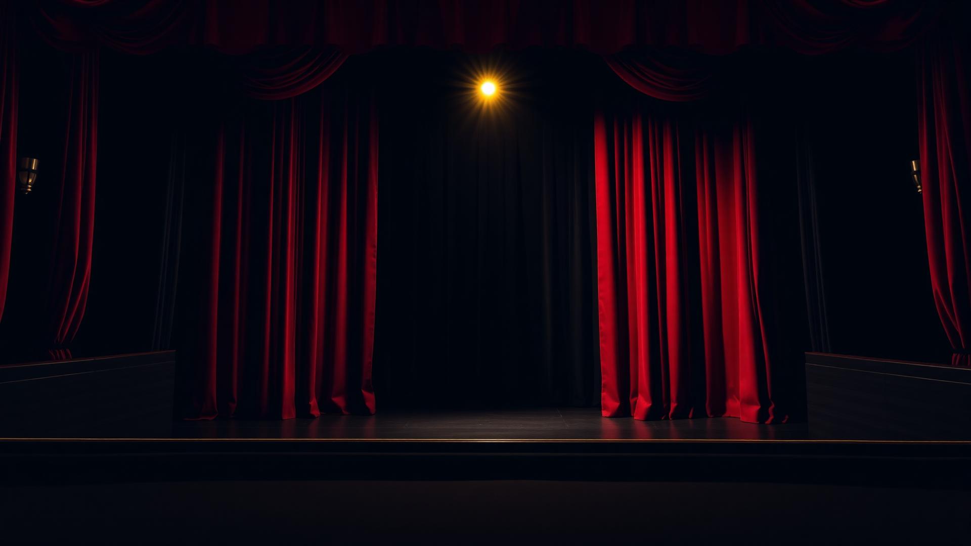 Escenario teatral iluminado